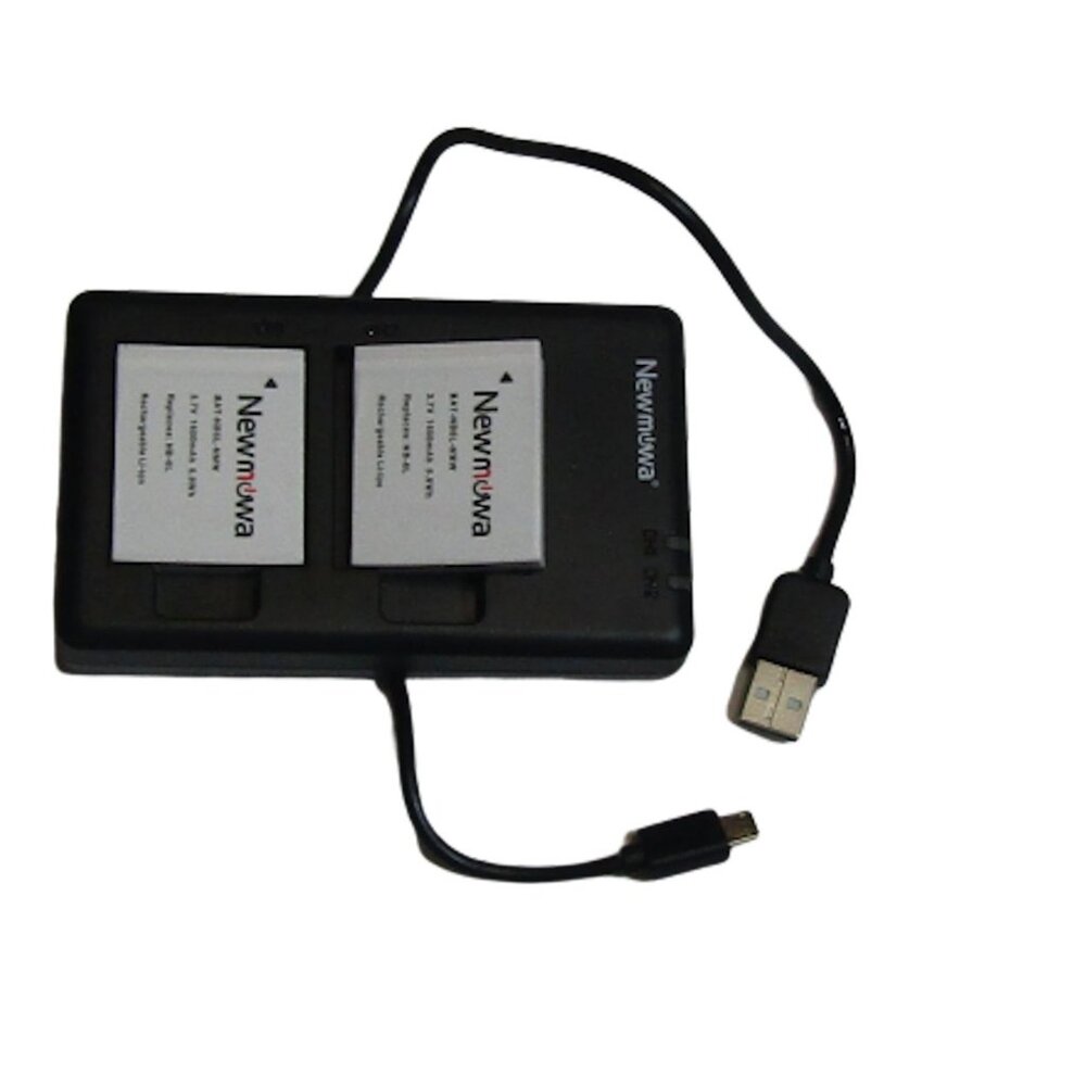 Newmowa NB-6L Battery (2 Pack) and Dual USB Charger Kit for Canon NB-6L Nib